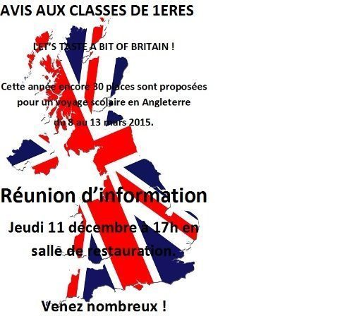 Voyage scolaire en Angleterre