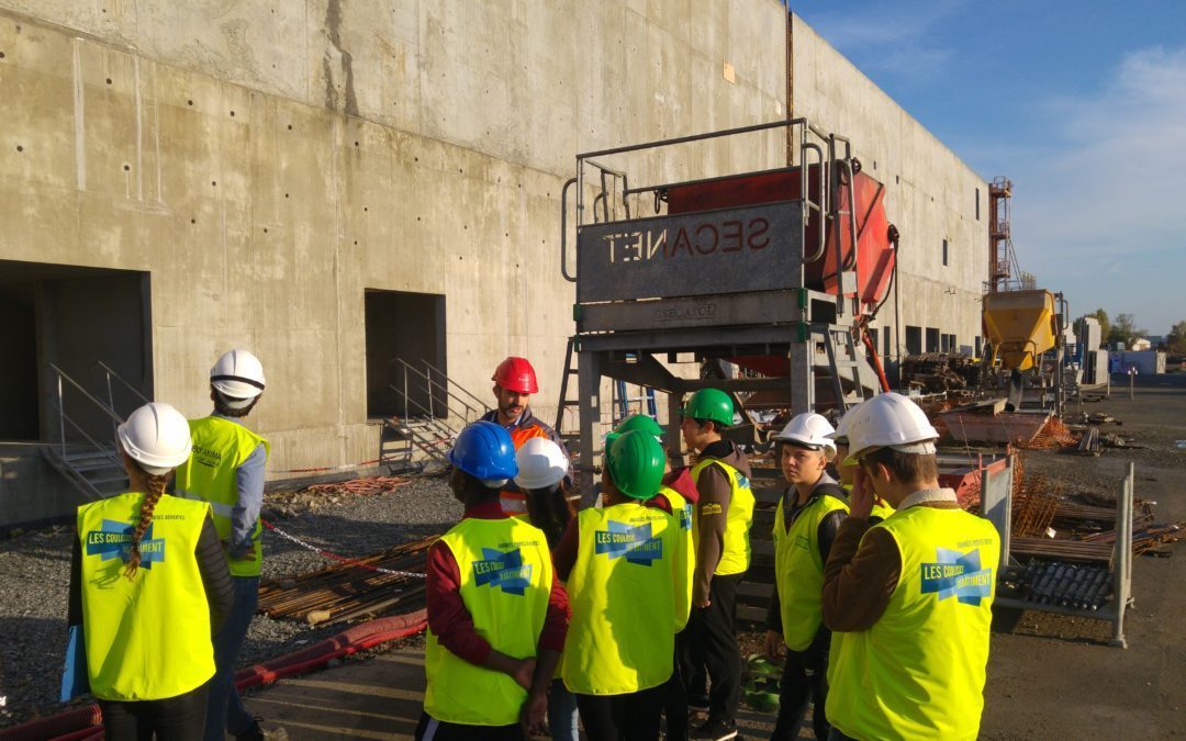 Les élèves de 3ème Prépa pro visitent le chantier de la patinoire